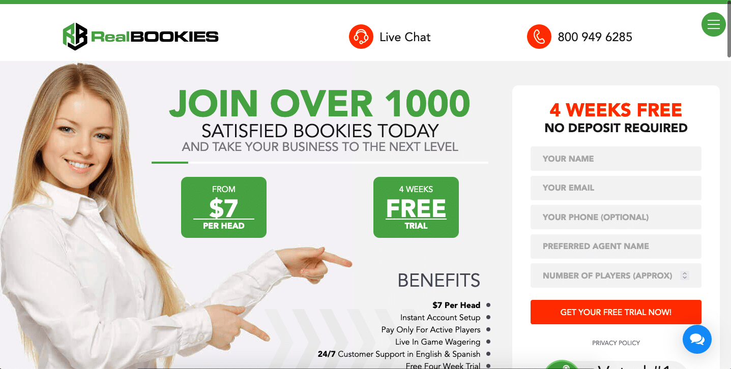 RealBookies.com Live Dealer Casino Software